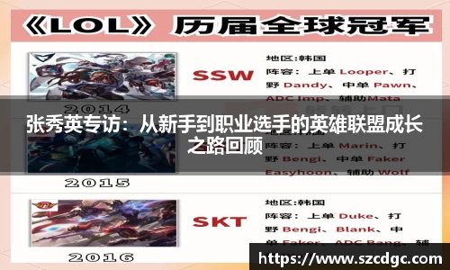 张秀英专访：从新手到职业选手的英雄联盟成长之路回顾