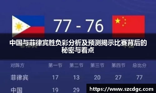 中国与菲律宾胜负彩分析及预测揭示比赛背后的秘密与看点